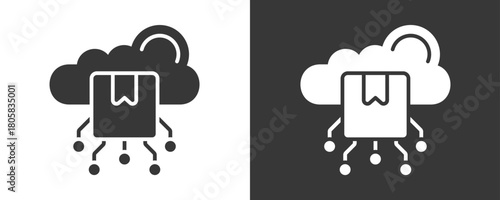 Digital Product Icon Set Vector Collection Isolated In Black And White