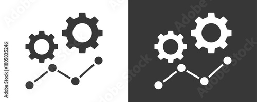 Rising Icon Set Vector Collection Isolated In Black And White