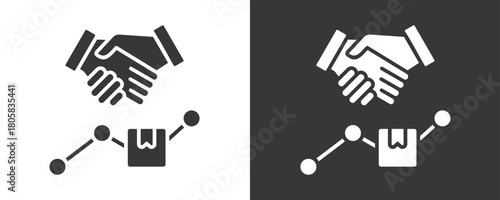 Partner Icon Set Vector Collection Isolated In Black And White
