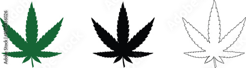 Maple leaf silhouette vector black Isolated autumn leaf, nature foliage, and botanical fall design Illustration.