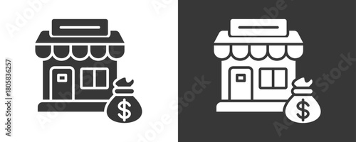Store Icon Set Vector Collection Isolated In Black And White