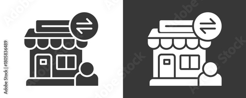 Retail Icon Set Vector Collection Isolated In Black And White