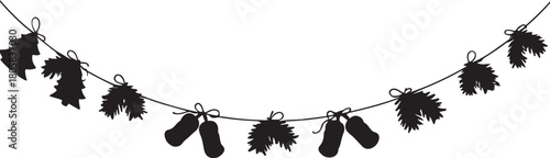 chirstmas decore icon silhouette