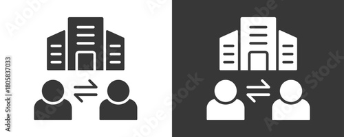 Broker Icon Set Vector Collection Isolated In Black And White