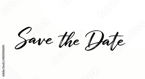Save the Date text on a white background.