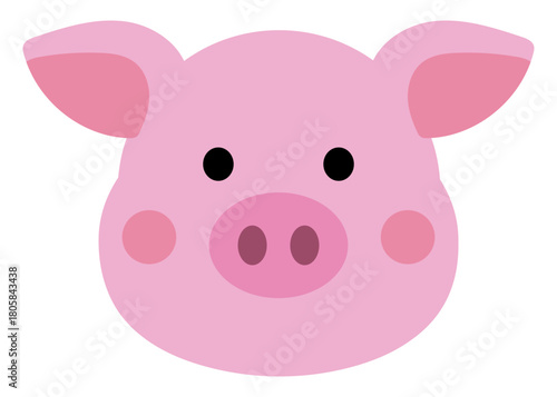 かわいいブタの顔