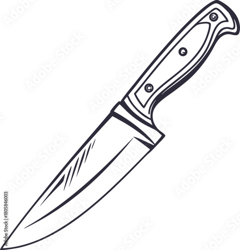 Knife sharp icon black line art iron clean design.
