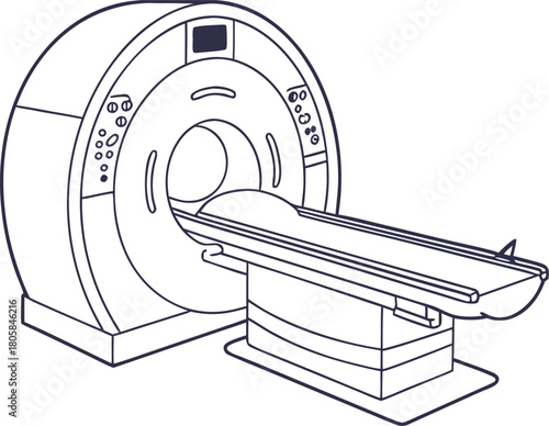 mri machine scan device icon silhouette vector