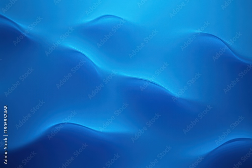 Obraz premium Soft undulating blue waves and smooth gradients with gentle highlights and shadows, creating a calm serene minimalist abstract background