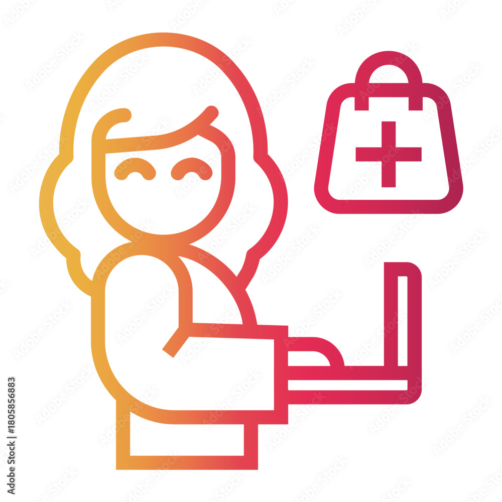 Fototapeta premium procurement Line Gradient Icon