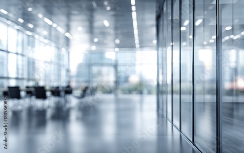 Wallpaper Mural Modern blurred office space of a business building center. Glass wall with empty space. Blurred abstract light background for presentation and design. High quality. High quality Torontodigital.ca