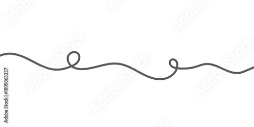 Monoline calligraphy scandinavian folk flourish divider. Design element for wedding and Valentines Day, birthday greeting card