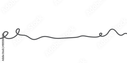 Monoline calligraphy scandinavian folk flourish divider. Design element for wedding and Valentines Day, birthday greeting card