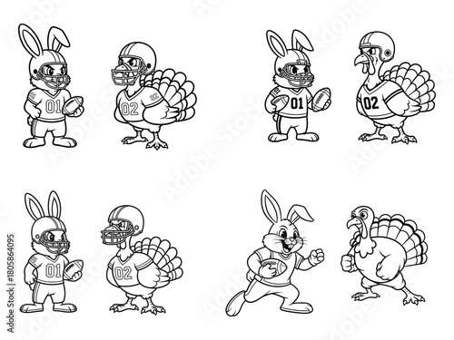 Bunny vs Turkey Football Showdown