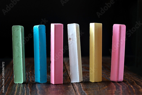 Multicolored chalk sticks
