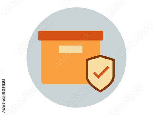 Product protection icon. Product delivery icon. Flat vector icons. Illustration concept.