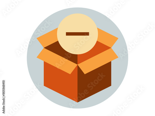 Remove product icon. Product delivery icon. Flat vector icons. Illustration concept.