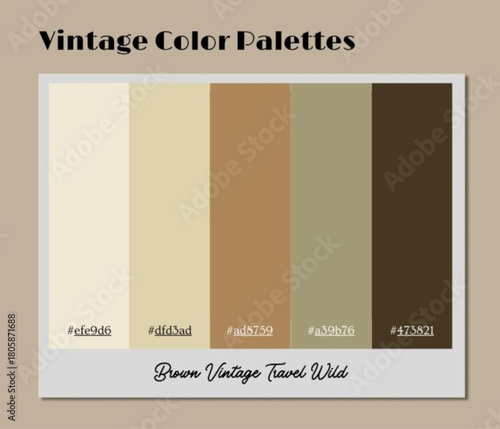 Use this versatile vintage color palette to enrich mood boards and thematic visual campaigns.