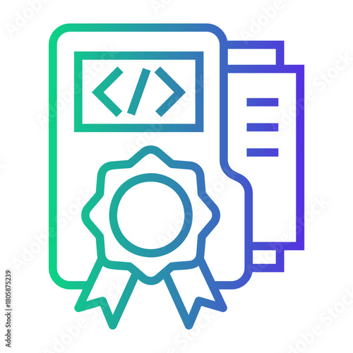 quality control Line Gradient Icon