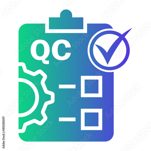 quality control Gradient icon