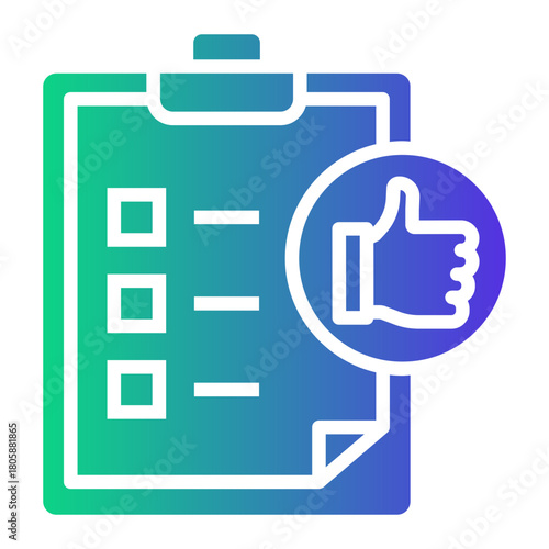 quality control Gradient icon