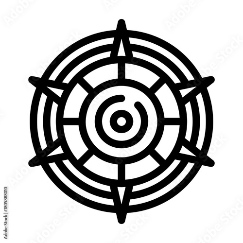 aztec calendar Line Icon