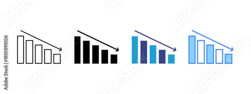 Loss icon set multiple style collection
