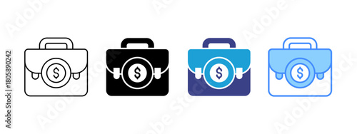 Work  icon set multiple style collection