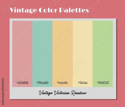 This elegant vintage color palette deepens conceptual design work with atmospheric, meaningful tonal pairs.