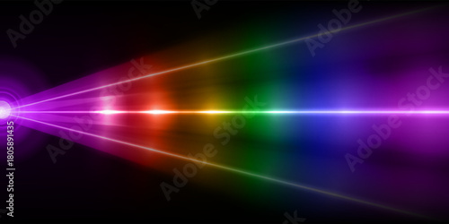 Colorful laser rays glowing spotlighth lines bright futuristic background.