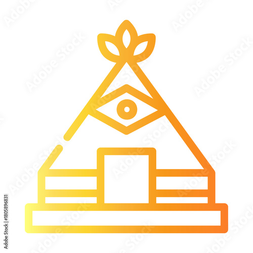 teepee Line Gradient Icon