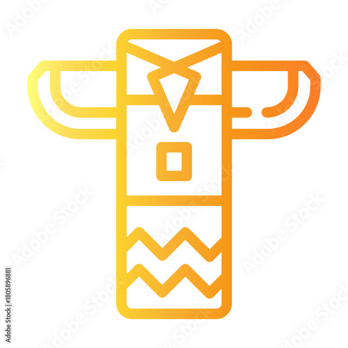 totem Line Gradient Icon