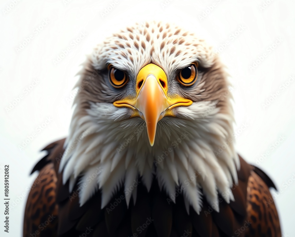 Obraz premium Bald eagle portrait with intense gaze