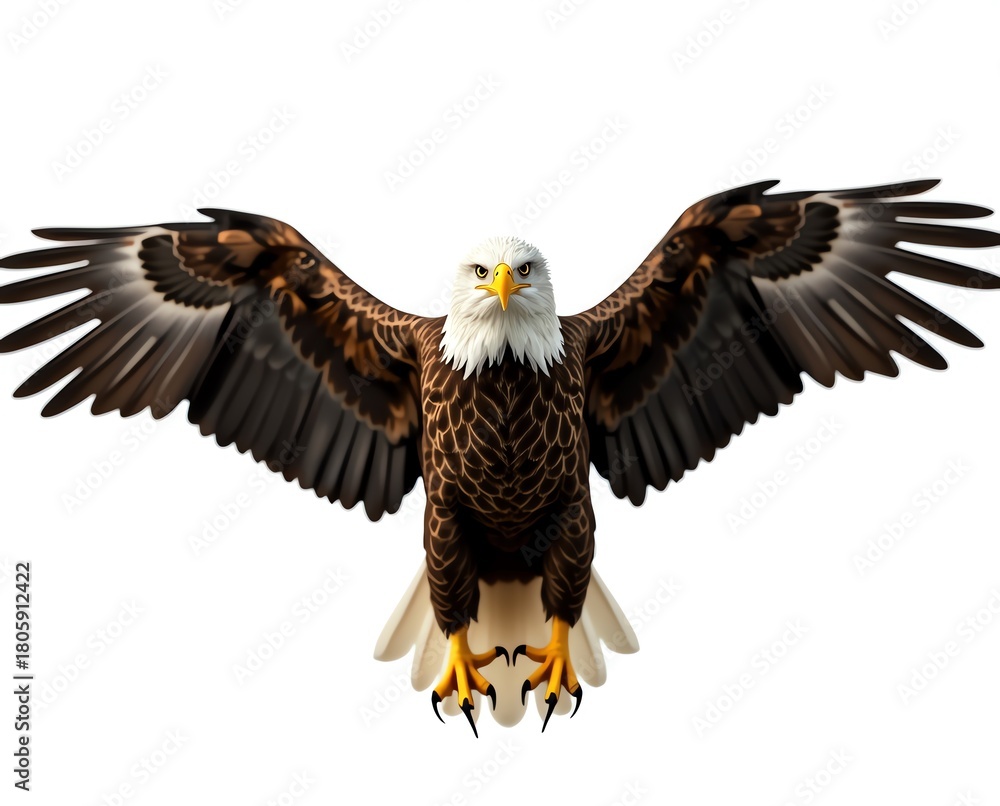 Obraz premium Bald eagle with transparent background