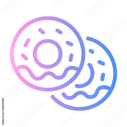 donuts Line Gradient Icon