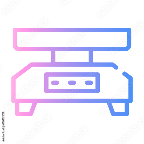 weight scale Line Gradient Icon