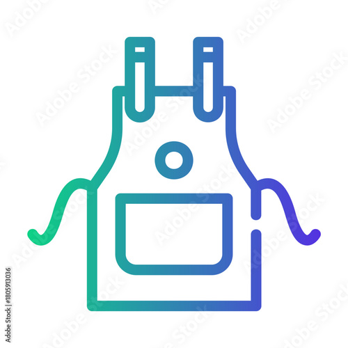 apron Line Gradient Icon