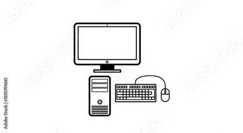 Desktop computer symbol