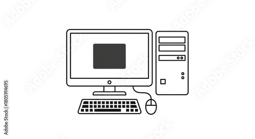Desktop computer symbol