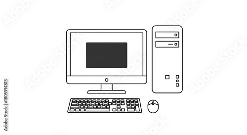 Desktop computer symbol