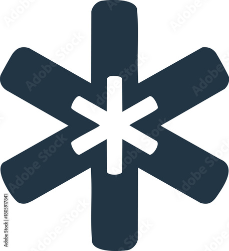 Star of Life Symbol of Emergency Medical Services and Healthcare Support