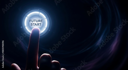 Concept of initiating progress, innovation, and technological launch.