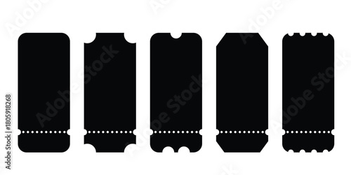 Simple ticket icon set