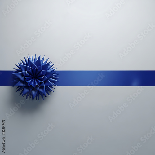 blue gift bow on ribbon, elegant luxury present decoration, cyber monday, cyber monday shoping,