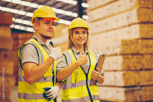 Canvas Print Wood factory worker man having injure at work