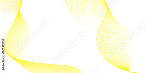 Modern abstract wave digital yellow and white geometric technology. Abstract line wave gradient poster blend background vector.	
