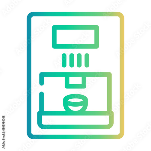 espresso machine Line Gradient Icon