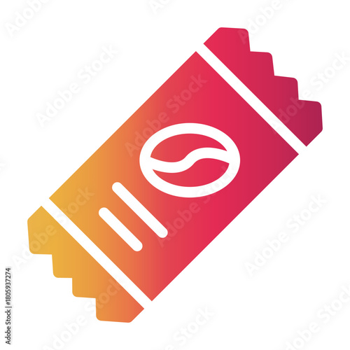 coffee sachet Gradient icon