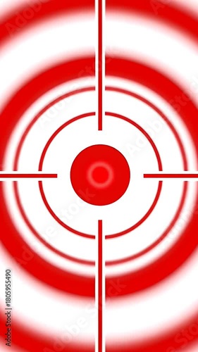 Red Target Reticle In Focus Graphic Motion Element