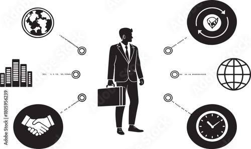businessman with target